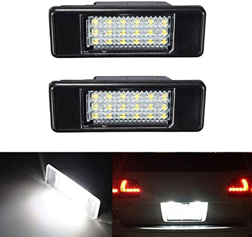 GOFORJUMP 2pcs lumière de plaque arrière de voiture arrière LED blanche pour P/eugeot 106 1007 207 307 308 3008 406 407 508 806 Citroen C2 C3 C4 C5 C6 DS3