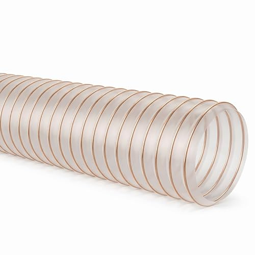 AWM PU Absaugschlauch 0,4 mm | Spiralschlauch antistatisch, schwer entflammbar | Späneschlauch Holz Absauganlage flexibel, abriebfest | Made in Germany | Meterware | 150 mm