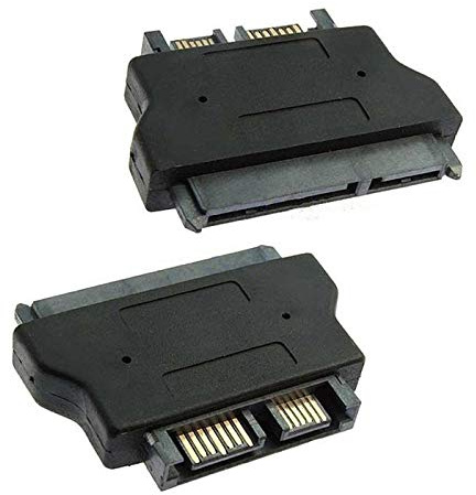 Aukson C24 Adapter 13-Pin Slim SATA Stecker auf 22-Pin SATA Buchse für 2,5 HDD, 5V
