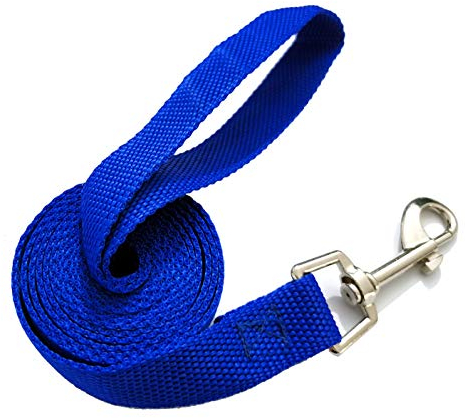 Hundeleine, 1,8 m, für kleine, mittelgroße und große Hunde, kurze, starke Hundeleine für Hunde und Welpen, tägliches Spazierengehen, Blau