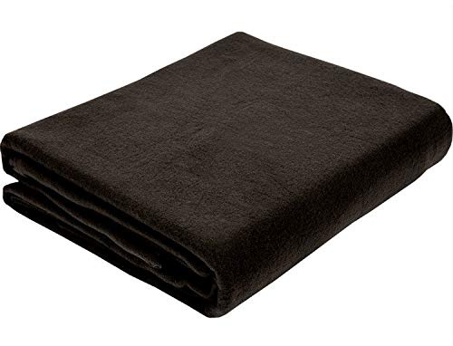 Euromat Polar Fleecedecke Kuscheldecke Sofadecke Wohndecke mit genähte Kante (Schwartz, 150x200 cm)
