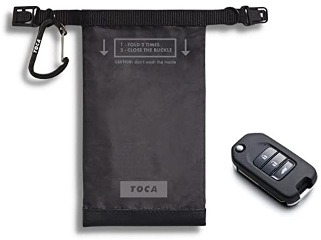 TOCA Keyless Go Schutz - Faraday Bag Autoschlüssel mit RFID Blocker, No Signal Sleeve Schlüsselschutz für EMF Blocker - Effektive Funkschlüssel Abschirmung zum Schutz vor Signalen - 15x8cm