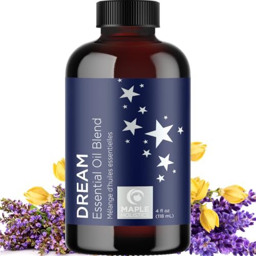 Sleep Essential Oil for Diffuser - Dream Essential Oils for Diffusers Aromatherapy and Wellness with Ylang-Ylang Clary Sage Roman Chamomile and Lavender Essential Oils for Sleep Time Support (118mL)