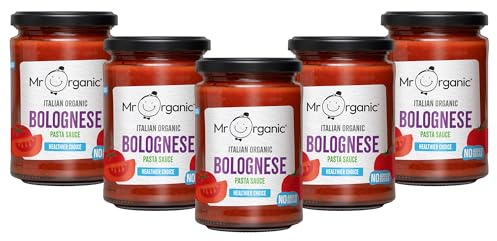 Mr Organic - Sauce pour pâtes bolognaise 6 x 350 g - Bio et sans gluten - Fabriqué avec des tomates et des herbes italiennes mûries au soleil - Végétalien et sans OGM - Sans sucre ajouté - Saveur