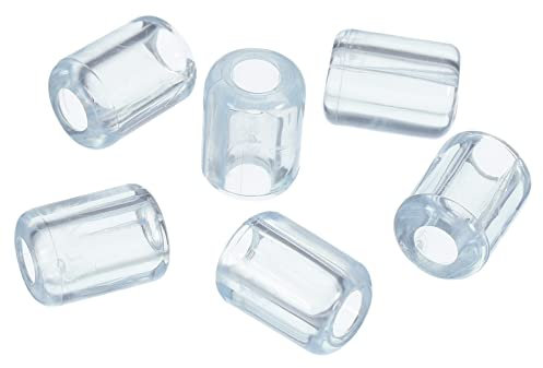 sourcing map Cocina Fregadero Estante Pies 5mm ID x 10,5mm OD PVC Fregadero Reemplazo Patas para Protector Fregadero Rejilla, Transparente Paquete de 80