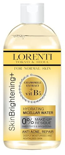 Lorenti Skin+ Micellar Water For Waterproof Makeup | Facial Cleanser & Makeup Remover | 0% Make-Up Residue | Any Skin Type 13.5 Fl Oz Chamomile Extract 400 ml