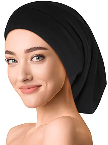 OLESILK Seidenhaube Bonnet Beanie für Tag & Nacht, Seide/Modal Unisex | Mütze & Bonnet: 100% Seide innen, Modal außen, dünn & weich. Chemo-Kopfbedeckung, Laufmütze, verstellbar.