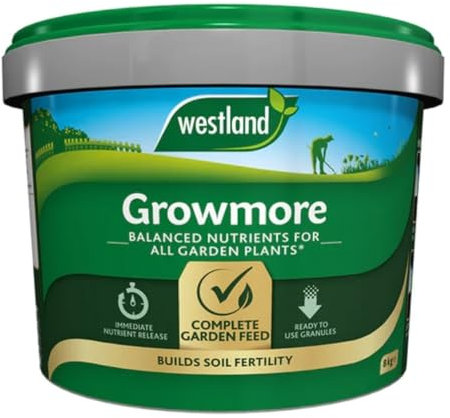 TOPLINE Universal Growmore Fertiliser Granules - 8kg Multipurpose Plant Food for All Garden Plants. Outdoor Plants Feed Fertilizer with Topline Card.