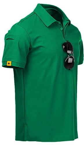 JACKETOWN Polo Manga Corta para Hombre Secado Rápido Transpirable Polo Tenis Polo Verano para Hombre Golf Camisa Deportiva Casual Basic Polo