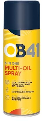 OB41 6 in One Multi-Oil Spray, 400ml, Rust & Corrosion Protection | Deep Penetrating Formula, Drives Out Moisture, Safe for Electrical Components