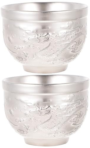 BESTonZON 2stücke Vintage Chinesische Stil Teetasse Teetasse Für Teegenuss Stabil Und Kompakt Für Teeliebhaber Und Teezeremonien
