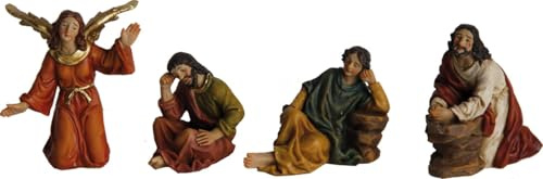 FADEDA 4 figuras de la pasión: Apariencia/altura: 16 cm/pintadas a mano/detalladas, figuras de belén - decoración de mesa de Navidad accesorios de pesebre