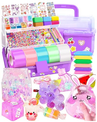 Nano Tape Bubble Kit for Kids, Nano Tape Squishy Maker Making Kit, Arts and Crafts Toys, Birthday Toys Gifts for 4 5 6 7 8 9 10 11 12 Year Old Girls Girl, Kids Toys for Girls 4-6 6-8 7-8 8-10 10-12
