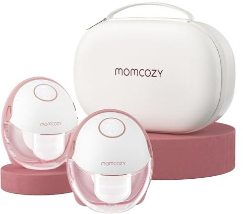 Momcozy M6 2 Red Hands-Free Breast Pump