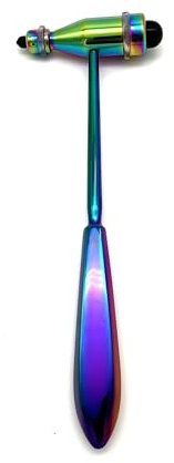 Edelstahl Reflexhammer nach Trömner - regenbogen hochglanz