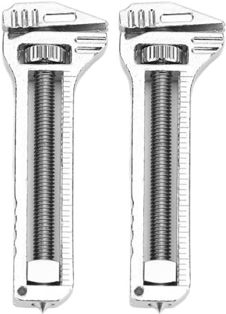 Pssopp Mini-Multitool-Schraubenschlüssel, 2 Stück, Kompakter Multitool-Schraubenschlüssel Im Taschenformat, Kleiner Verstellbarer Schraubenschlüssel mit Flaschenöffner, Nagelzieher und