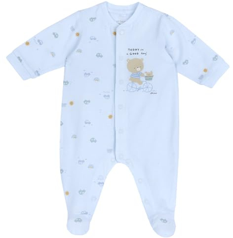 Chicco, Tutina Neonato, in Morbido e Leggero Cotone, con Comoda Apertura Frontale ed Entrogamba, Ideale per la Primavera e l'Autunno, Designed in Italy, Abbigliamento Neonato 0-24 Mesi