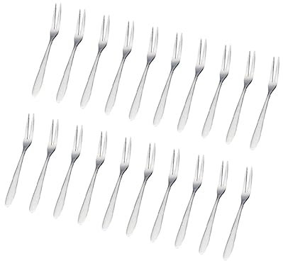CONGARTENO 20pièces Lot De Mini Fourchettes Apéritif Acier Inoxydable Fourchettes Fruits Et Desserts Élégantes Compactes Et Polyvalentes Pour Maison Restaurant Et Bar