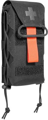 Tasmanian Tiger TT IFAK Pouch Vertical Medic extra väska för första hjälpen set tom molle-kompatibel med avtagbar panel; svart