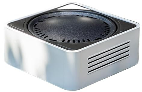 GjnjfdF Estufa de camping portátil, parrilla para ahumador de mesa - Barbacoa redonda doméstica,Estufa de carbón para el hogar, acampar y al aire libre