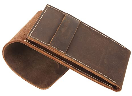 BESPORTBLE Leder Uhrenetui, Tragbare Klapphülle für Uhr in Kaffee | Reiseetui für Herren und Damen, Platzsparende Aufbewahrung, Geeignet zum Einstecken in Rucksack