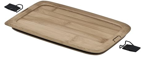 RÖSLE Couvercle à sandwich FLEXX 2GO 1,5 l en bambou avec clips | Couvercle en bambou avec lèvre en silicone pour boîtes à déjeuner FLEXX 2GO - Peut également être utilisé comme planche à