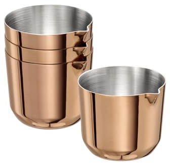 APS 10301/4er- Gießer-Set/Milchkännchen ALLURE, 18/8 Edelstahl, PVD-beschichtet, 30 ml, Ø 4,5 cm, Höhe 4 cm, Kupfer-Look
