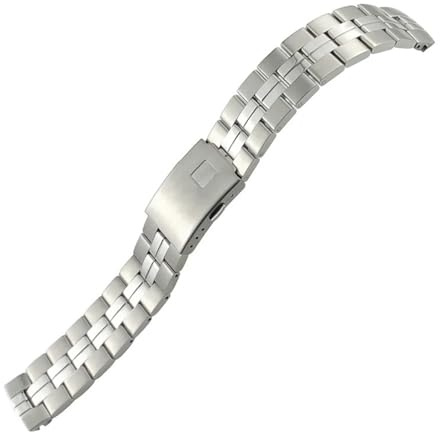 RORFFK Edelstahl-Uhrenarmbänder für 1853 T049 T049410A Tissot PR100-Serie, massives Metallarmband, 19 mm(Silver)