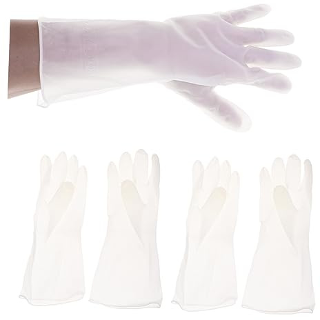 EXQUIMEUBLE 3 Pair Kitchen Gloves Rubber Washing Gloves for Dishwashing and s for Kitchen Cleaning Tasks