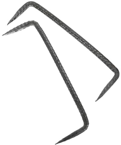 BESPORTBLE 2 pièces Clous de Fixation Double Pointe Acier Clous Résistants pour Idéaux pour Projets de Bricolage et Travaux