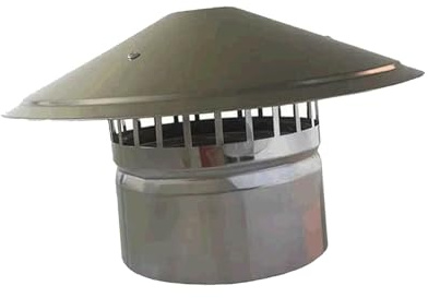 Grille d'aération de cheminée pour protection contre la pluie et gestion du flux d'air 200 mm de diamètre – Résistant aux intempéries Installation facile Idéal pour la maison et l'extérieur