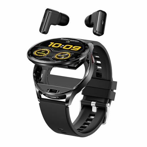findtime Montre Connectée Homme 1.39''avec Ecouteurs sans Fil Bluetooth TWS intégré Bluetooth sans Fil Casque Intégré Montre Sport Homme Smartwatch Bracelet en Silicon IP67 Etanche Waterproof