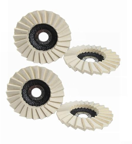 Disco de pulido de 22 mm con almohadillas de fieltro de lana para metal y vidrio, adecuado para muebles, mármol, acero inoxidable y aluminio (4 piezas)