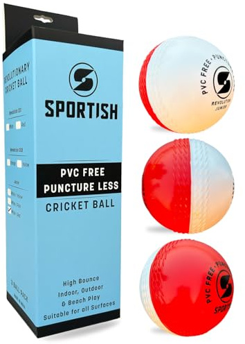 Junior PU Cricket Balls Pack of 3 – Lightweight Practice & Net Training | Puncture Resistant Practice Balls, Suitable for Coaching, Nets and Matches, Ideal for Junior Players Developing Skills