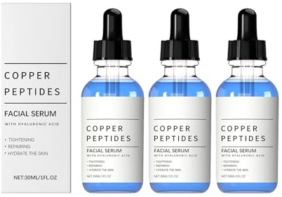 GHK-Cu kopparpeptidserum för ansiktet, anti-aging serum med hyaluronsyra, fuktgivande ansiktsserum för att minska fina linjer och rynkor, främjar hudens elasticitet (3)