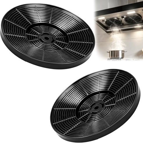 2 Pcs Carbon Filters for Cooker Hoods, 175mm Activated Carbon Filters, Cda Cooker Hood Filterss, Black PP Replacement Filterss Activated Carbons Vent Filter for Cda Sia2 Cookers Hood Extractor