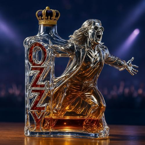 GHKryD decantador, Decantador de Whisky 300ML, Botellas Vino, Estatua artística, Escultura decantadores en Forma Banda Rock(E)