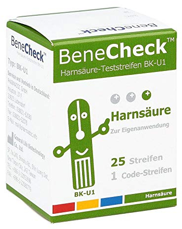 BENECHECK Harnsäure-Teststreifen BK-U1 1X25 St