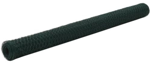 Grillage Acier avec revêtement en PVC 25x1,5 m Vert