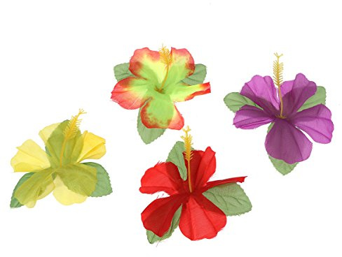 Fleurs Artificielles D’Hibiscus Hawaïennes en Tissu 36 Pièces