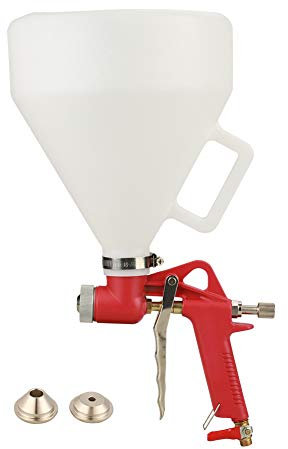 Aluminum Alloy Texture Spray Gun, Texture Air Hopper Spray Gun, Wall Ceiling Plaster Painting Air Spray Gun for Drywall Ceiling Render Painting Plaster Hopper Spray with 3 Nozzles and 6L Plastic Cup