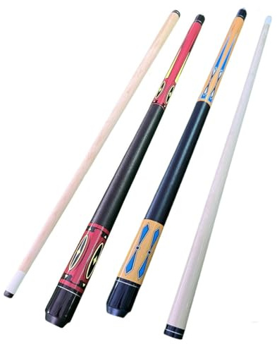 Billard Queues 120cm mit Koffer, Nicht-Standard Kurze Stange Erwachsener Haushalt Großer Kopf Ahorn Zwei Abschnitte Billard mit neun Kugeln 14oz