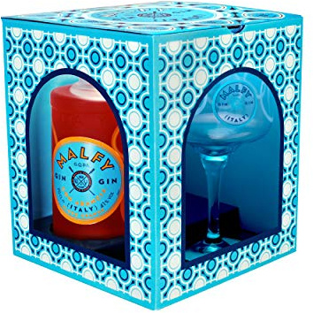 Malfy Gin CON ARANCIA Sicilian Blood Orange 41% Vol. 0,7l in Geschenkbox mit Glas