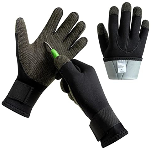 KKPLZZ Tauchhandschuhe aus Bio-Fasern, Neoprenanzug-Handschuhe, schnittfest, stichfest, abriebfest, rutschfest, Thermo-Handschuhe zum Schnorcheln, Tauchen, Surfen, Kajakfahren, Rafting