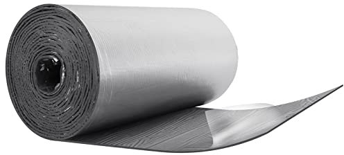 Dripex Self Adhesive Aluminium Foil Insulation, Thermal Soundproof Cotton Layer, Heat Reflector & Radiant Barrier, Ideal for Roofs, Walls & Camper, 5mm, 1m x 10m(10㎡)
