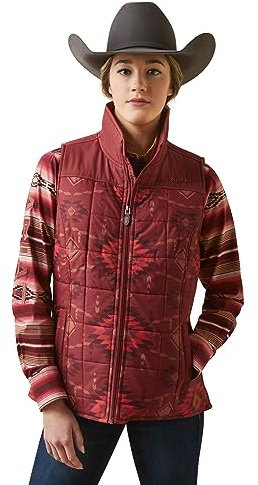 ARIAT Women's Crius Insulated Vest - Burnt Rose Print, Large