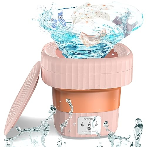Mini Waschmaschine Faltbar, faltbare waschmaschine USB, 6 Liter waschmaschine camping, Mini-Waschmaschine für Babykleidung,Socken, reisewaschmaschine für Unterwäsche oder kleine Gegenstände