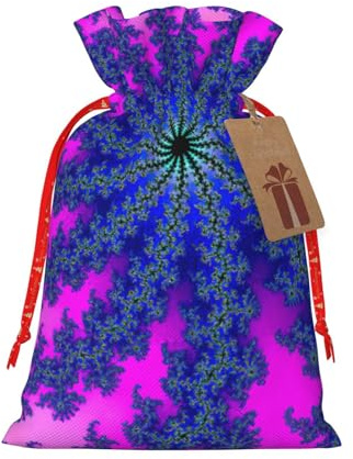 DURAGS Geschenktasche mit Kordelzug mit psychedelischen Fotos, elegante Geschenktasche aus Stoff für Weihnachten, ideal für jeden Anlass