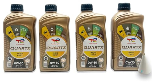 4 L Total Quartz Ineo First 0W-30 | passend für | PSA B71 2312 | PSA B71 2302 | 4 Liter | Motoröl | Motorenöl | mit Trichter | weitere Empfehlungen siehe Artikelbeschreibung