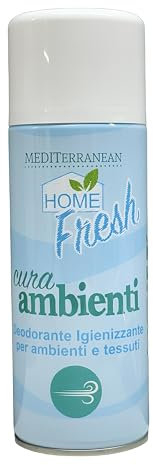 HOME PRO MediTerranenan - Desodorante en spray desinfectante para el ambiente, tejidos que absorben los olores, ambientadores, armarios y cajones, elimina olores, ambientador para coche, ropa, 2 x 400